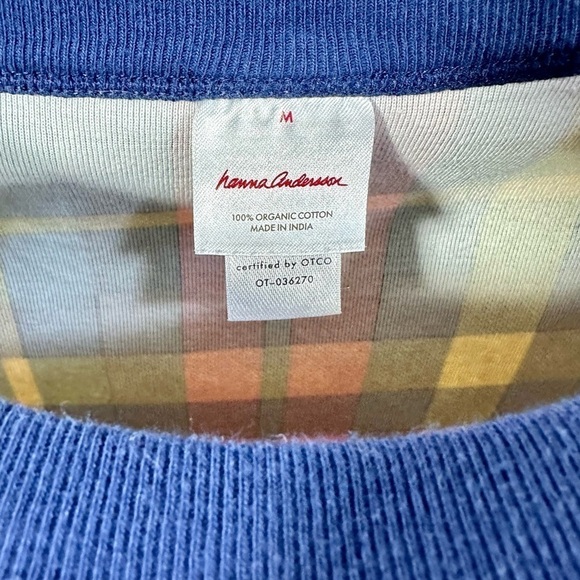 Hanna Andersson unisex rainbow plaid long john pajama top size M - Picture 3 of 9